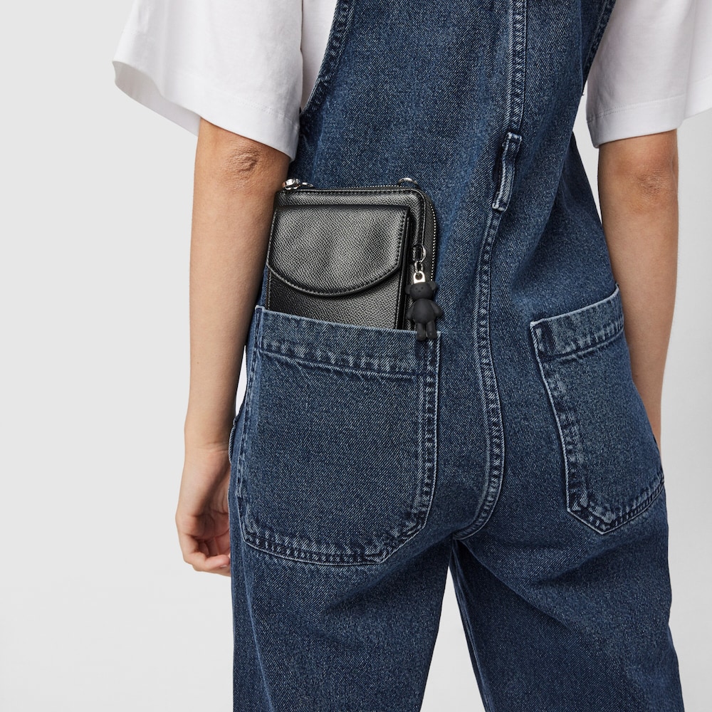 Funda m&oacute;vil y billetera colgante T Pop negro