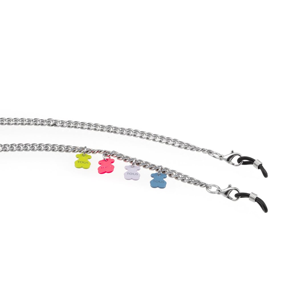 Cadena para mascarilla y gafas plateada Bears Chain