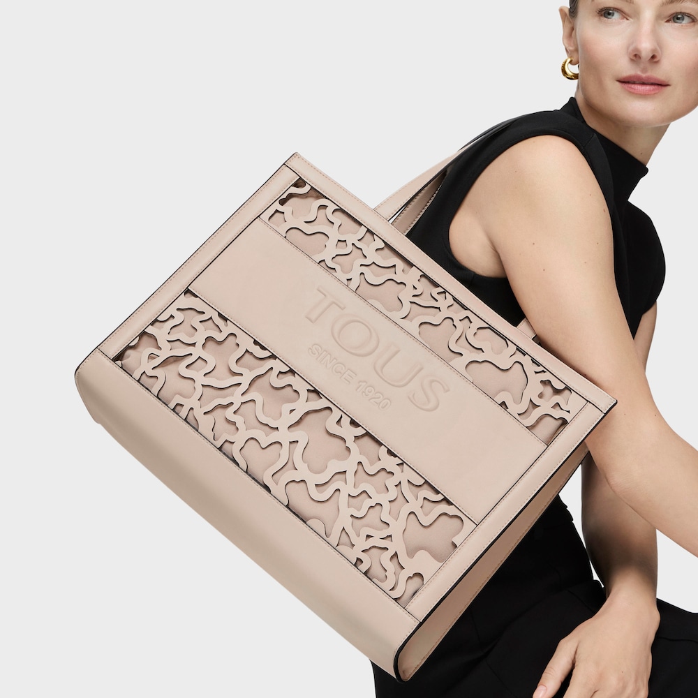 Large shopping bag Amaya Kaos Shock beige