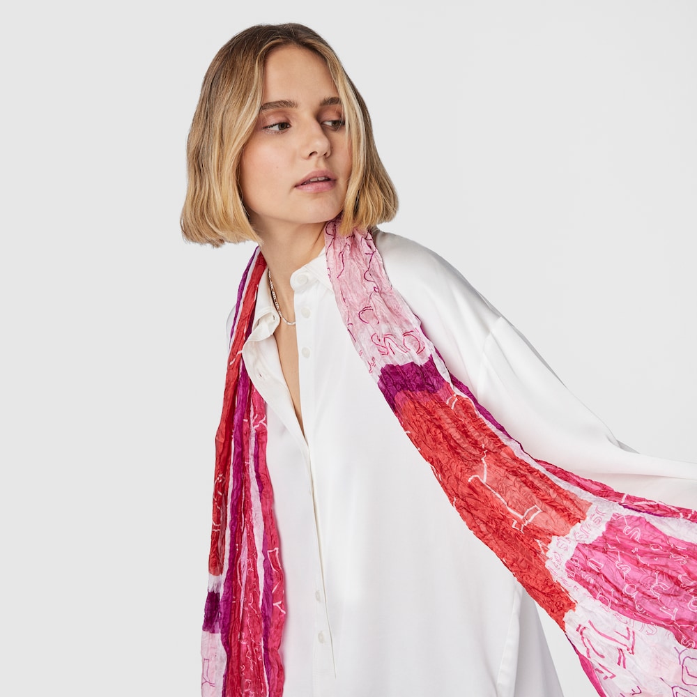 Tous Script - Apaszka z jedwabiu