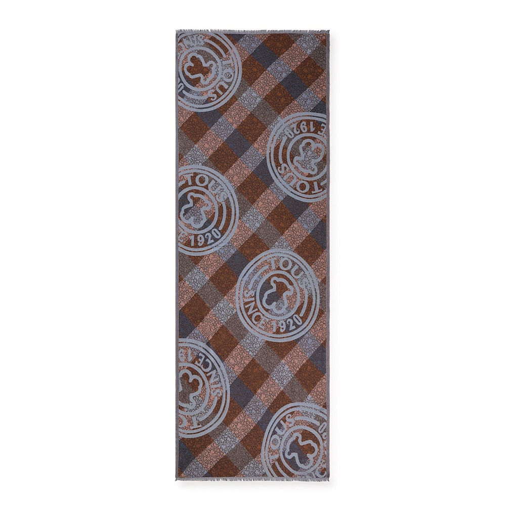 Multi-colored jacquard Kaos Mini Stamp Foulard