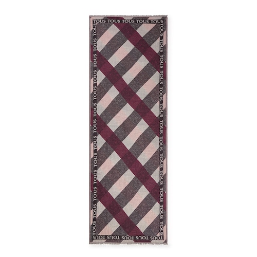 Foulard Kaos Mini Stripes de jacquard rosa