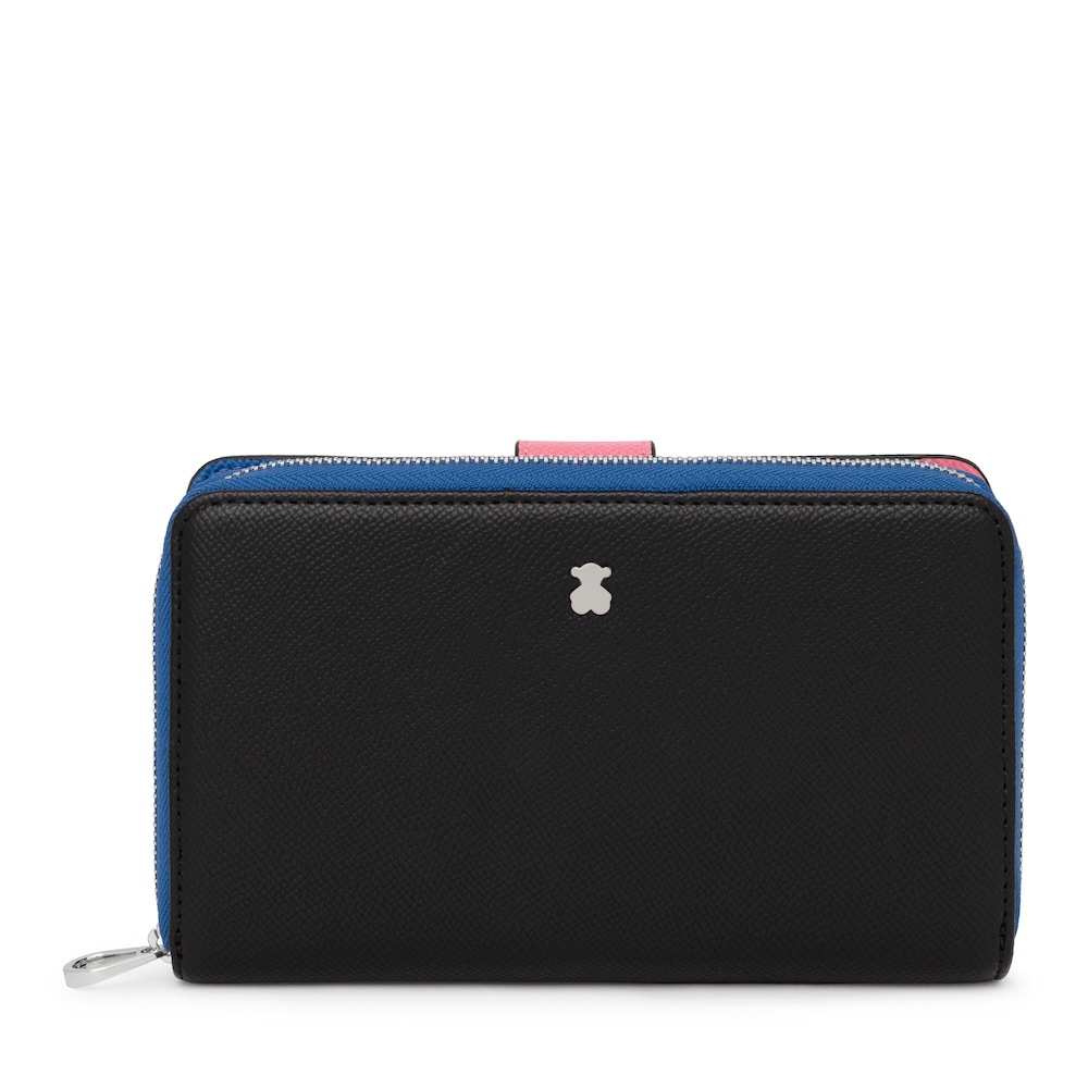 black and blue New Dubai Wallet