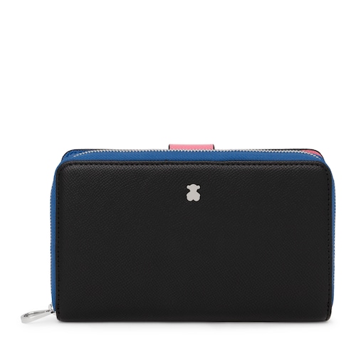 Billetera mediana New Dubai negro y azul