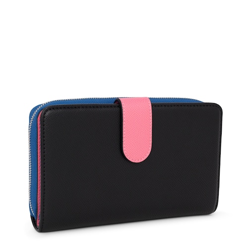 Billetera mediana New Dubai negro y azul