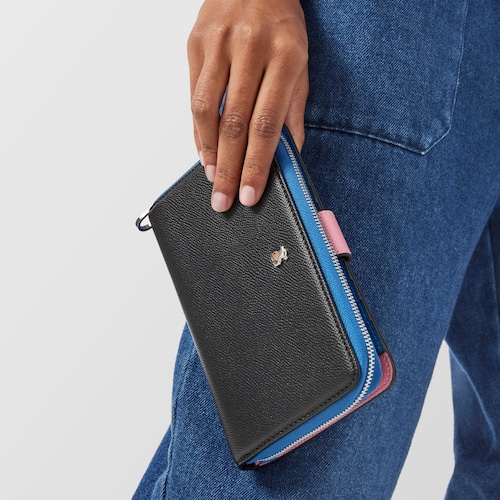 Billetera mediana New Dubai negro y azul
