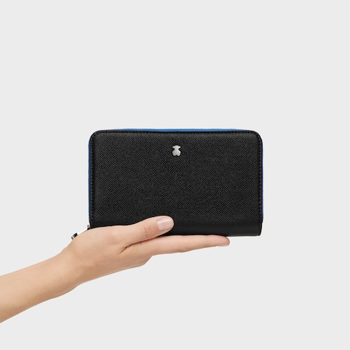 Billetera mediana New Dubai negro y azul
