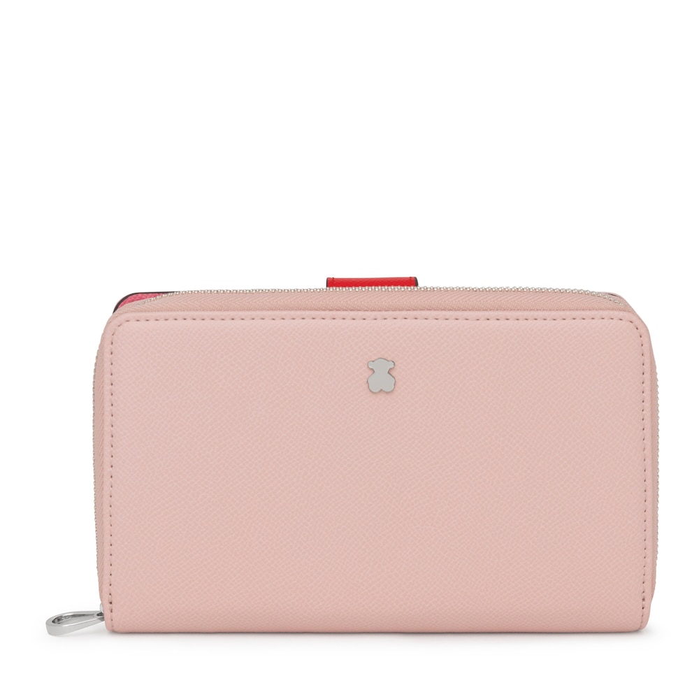 Billetera mediana New Dubai rosa y beige image number 0