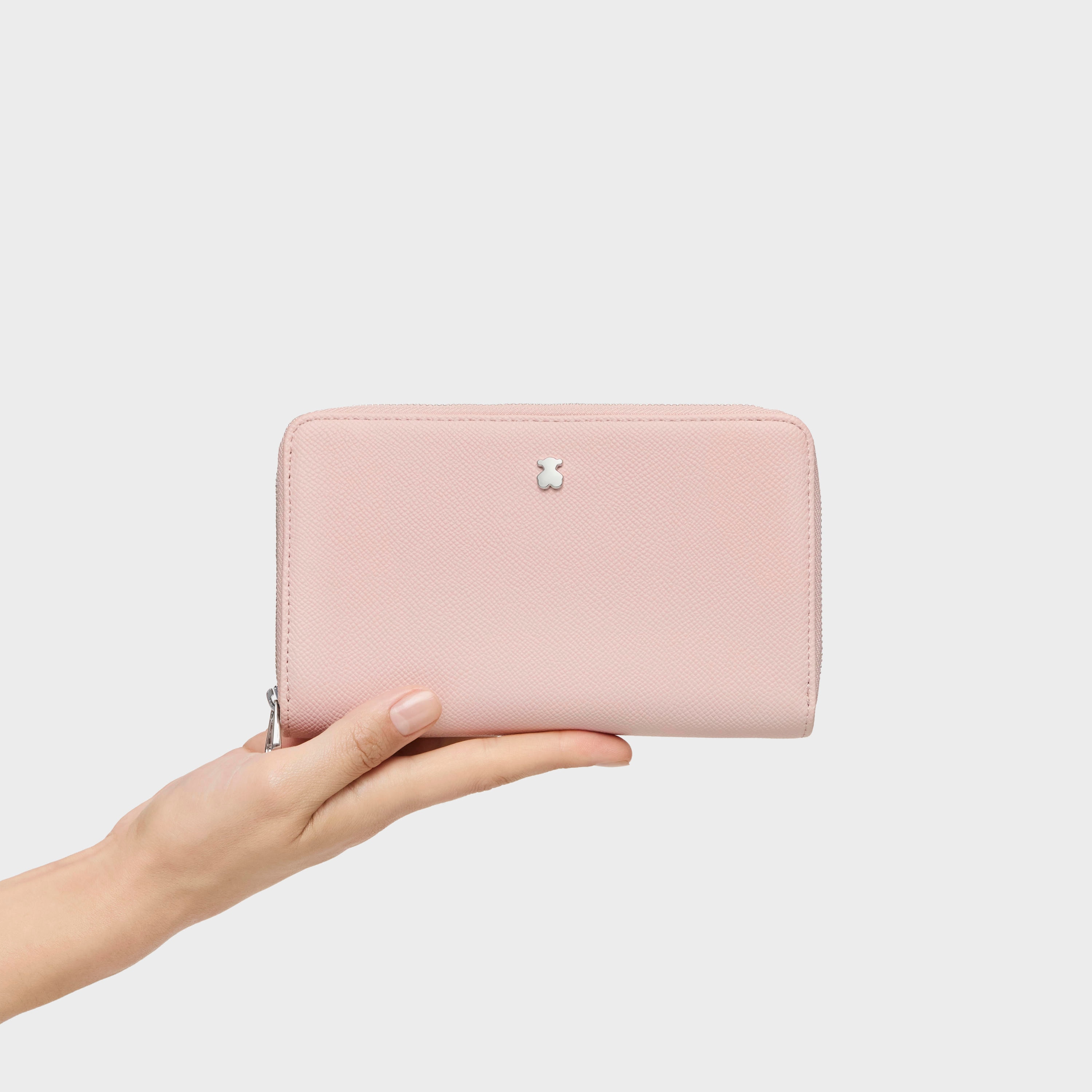 Medium pink and beige New Dubai Wallet