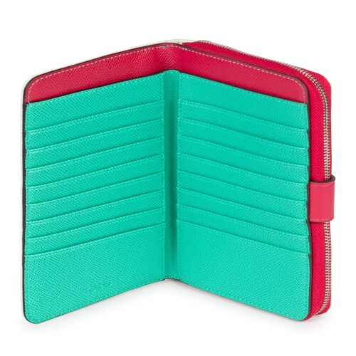 Billetera mediana New Dubai menta y beige