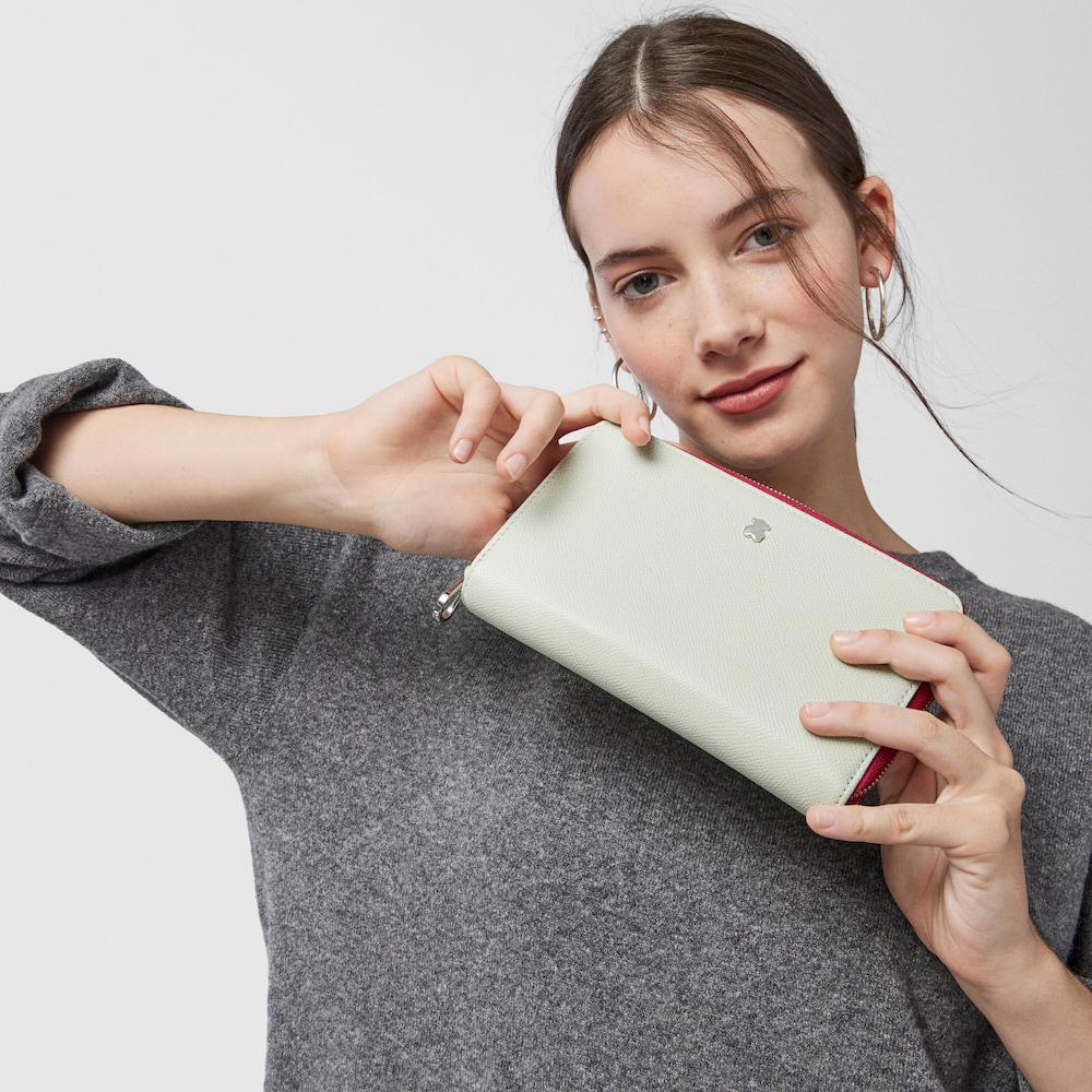 Medium mint and beige New Dubai Wallet