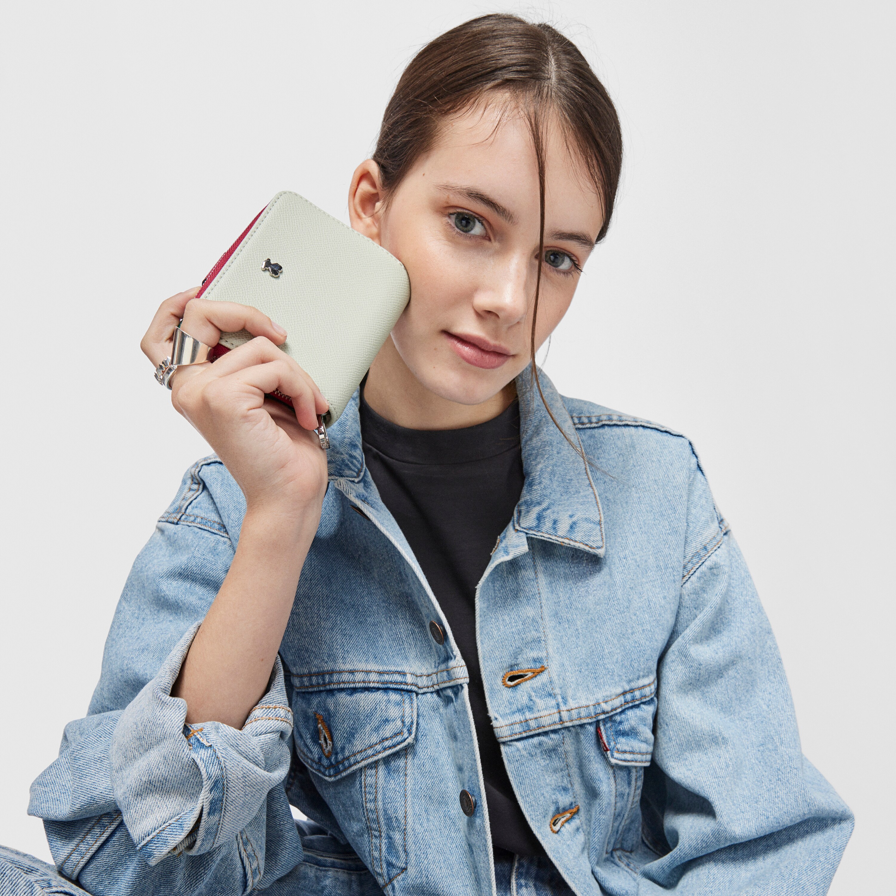 Small mint and beige New Dubai Wallet