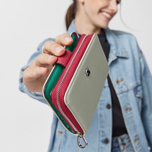 Cartera New Dubai menta y beige