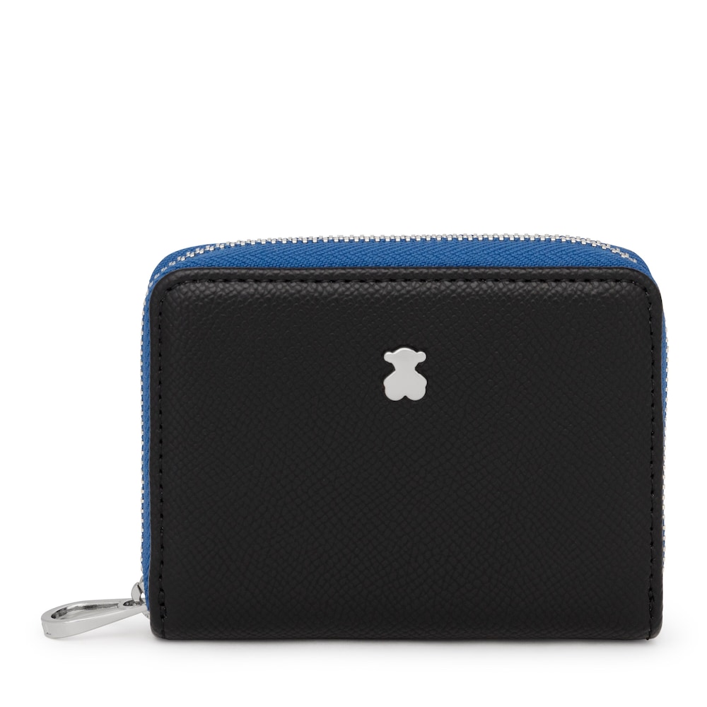 Medium black and blue New Dubai Change purse