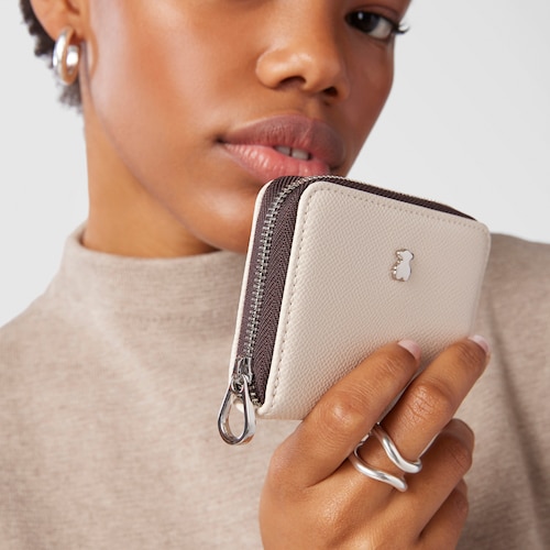 Monedero mediano New Dubai beige y marrón