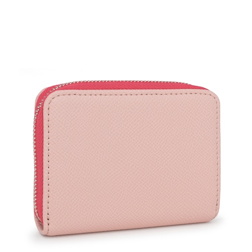 Monedero mediano New Dubai rosa y beige