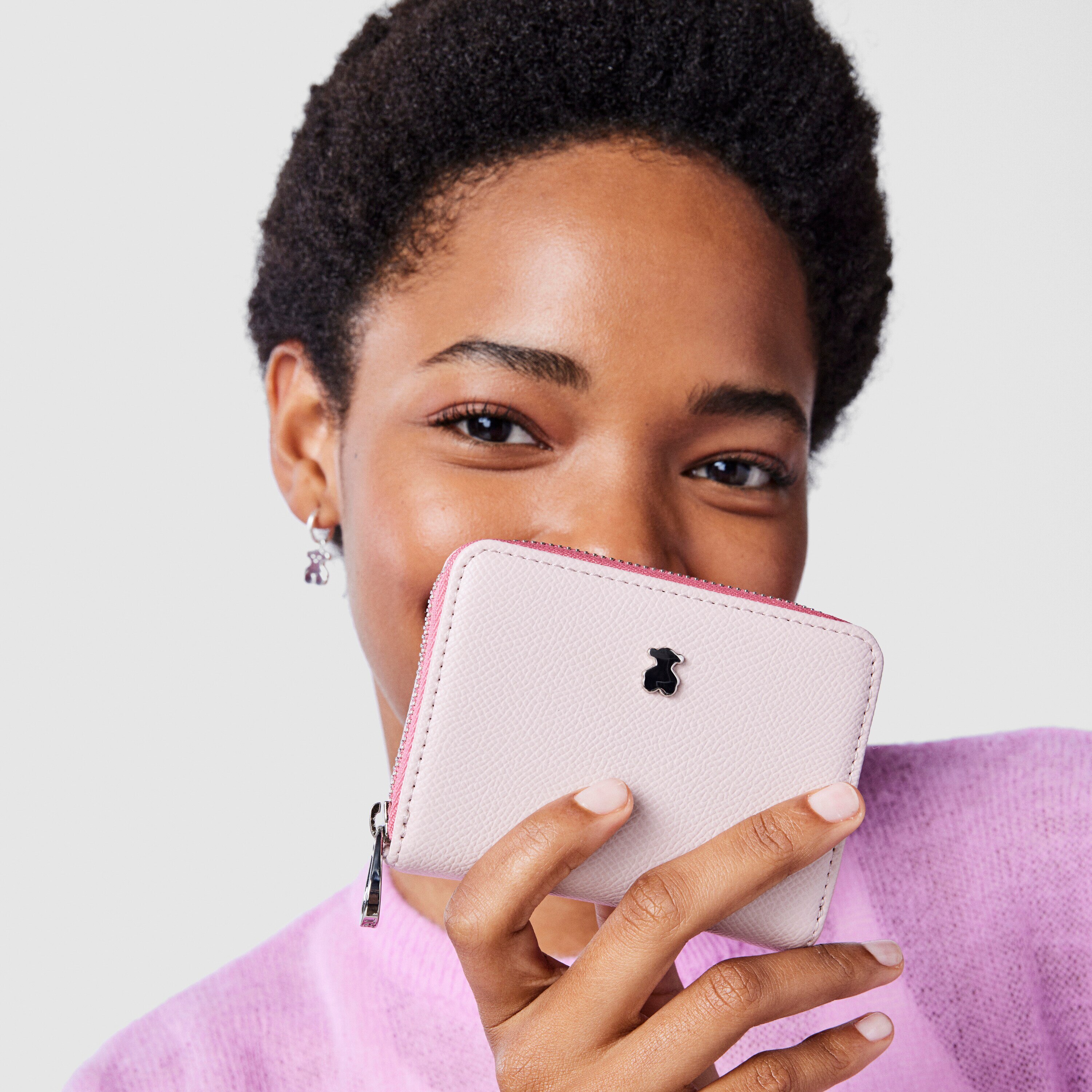 Medium pink and beige New Dubai Change purse