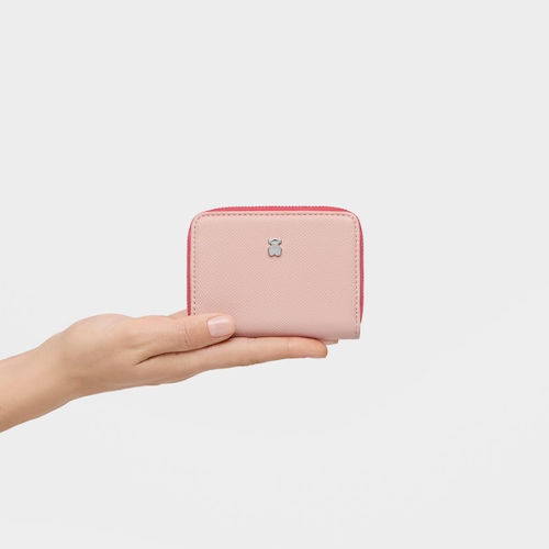 Monedero mediano New Dubai rosa y beige