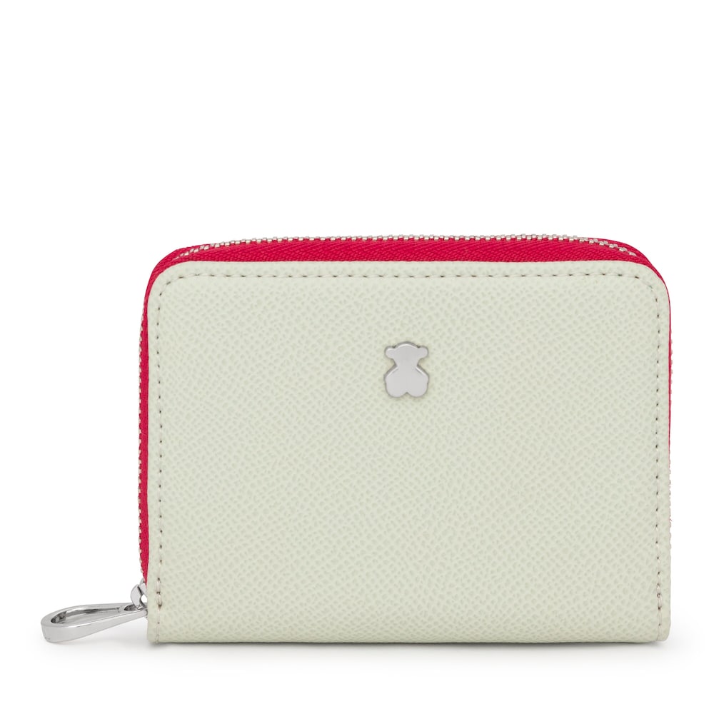 Medium beige and mint New Dubai Change purse