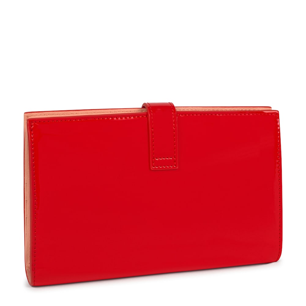 Billetera mediana New Dorp en rojo y rosa image number 1