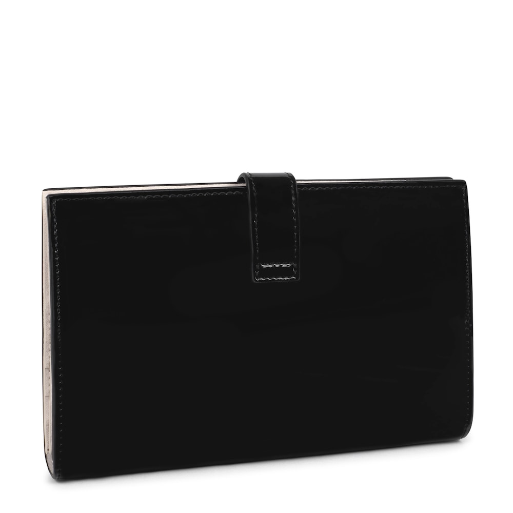 Billetera mediana New Dorp en negro y beige image number 1