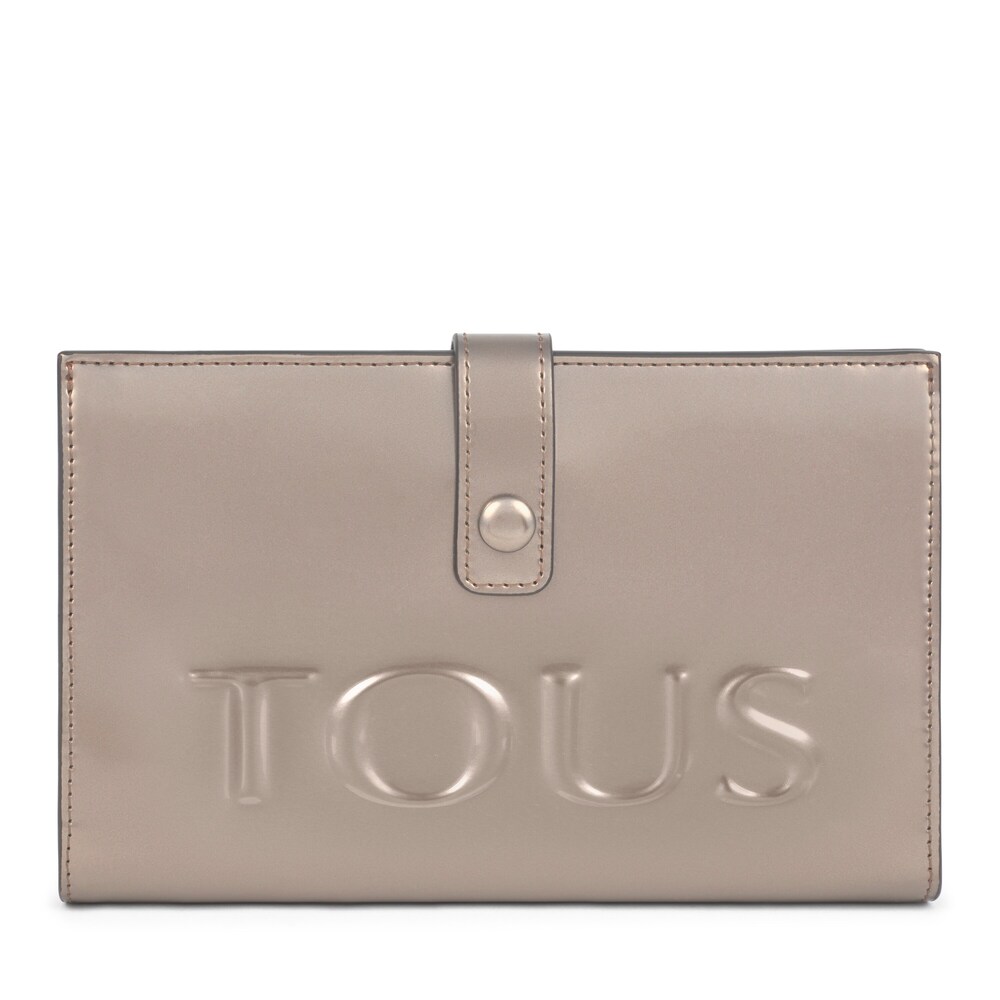 Billetera mediana New Dorp gris y fucsia image number 0