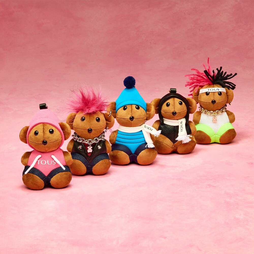 Lot Teddy Amaya Sky porte-cl&eacute;s + Foulard multicolore
