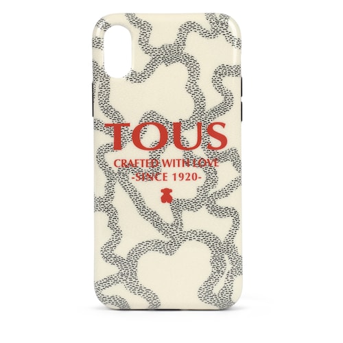 X-XS beige Delray Kaos Icon Logo Cellphone cover