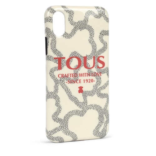 X-XS beige Delray Kaos Icon Logo Cellphone cover