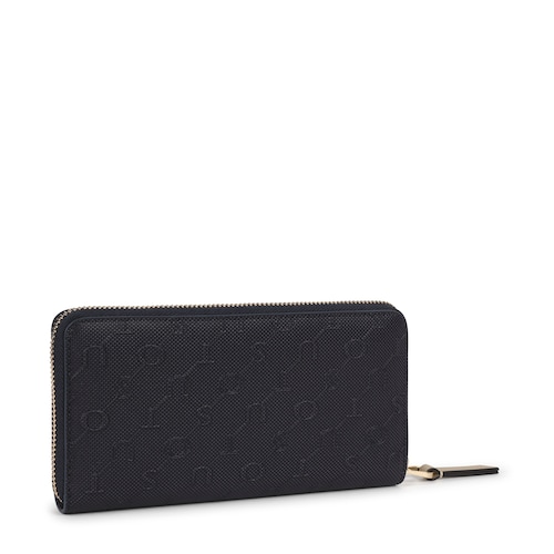 Billetera mediana Script Day azul marino