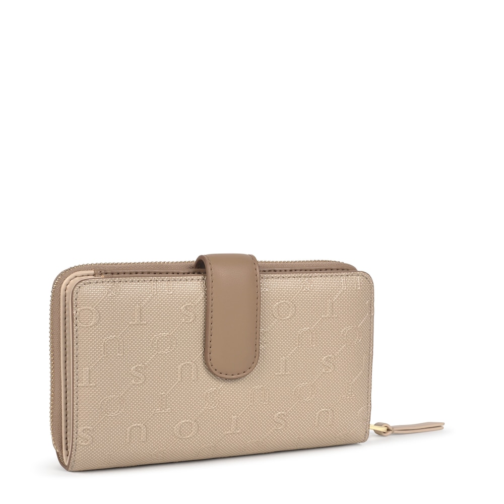 Medium double Script Day taupe wallet