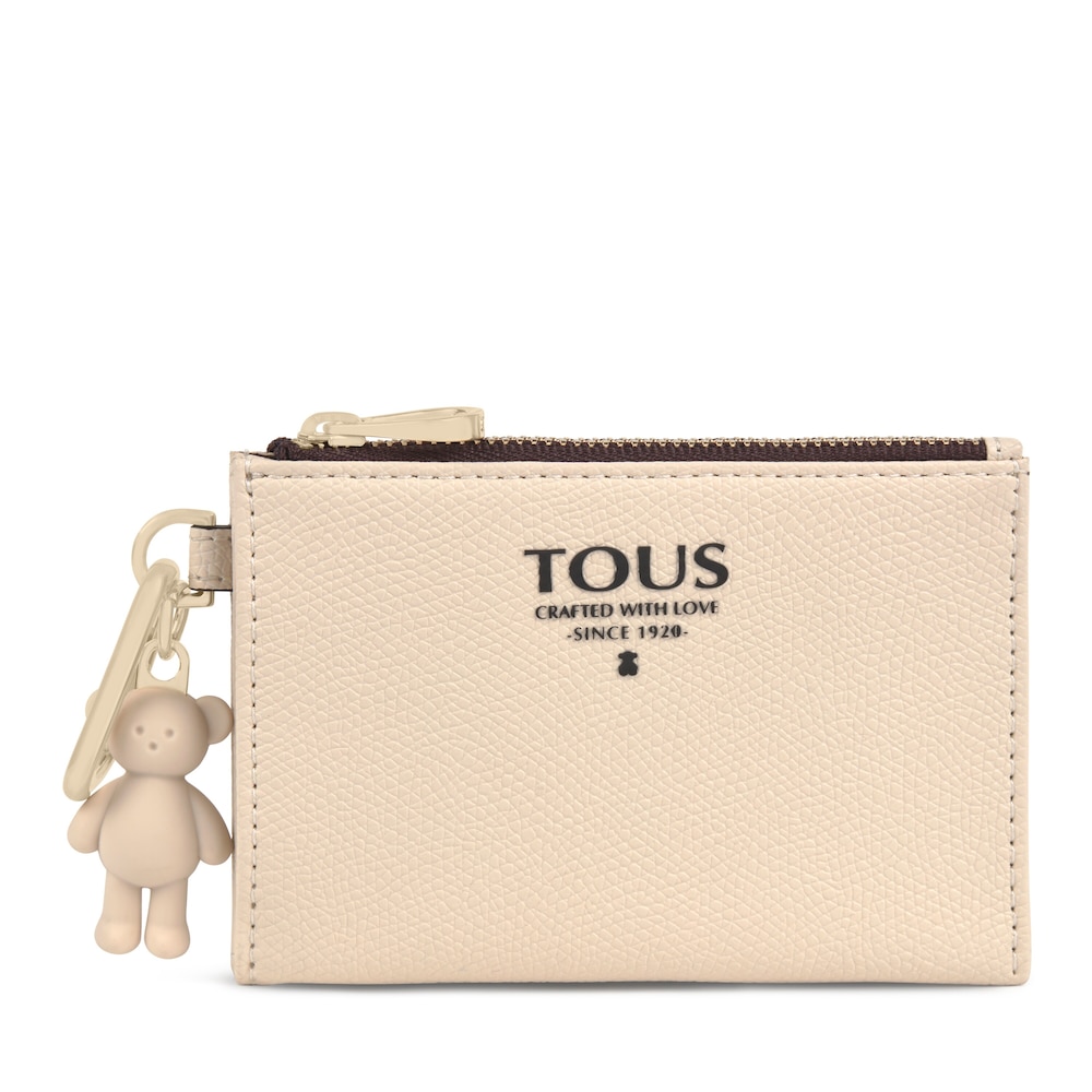 Monedero tarjetero Tous Pop beige