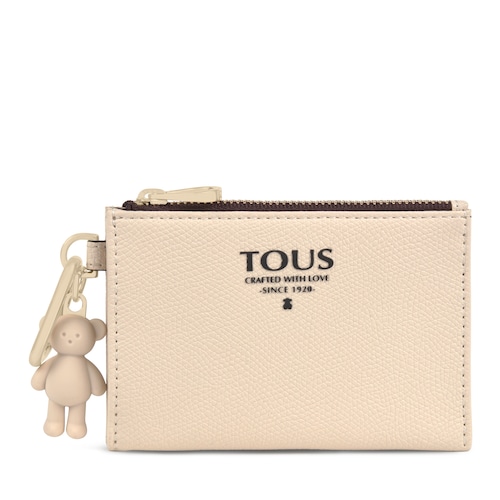 Monedero tarjetero Tous Pop beige