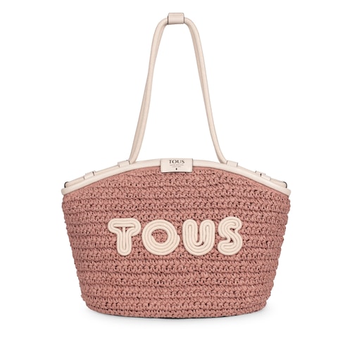 Pink and beige TOUS Craft Tote bag
