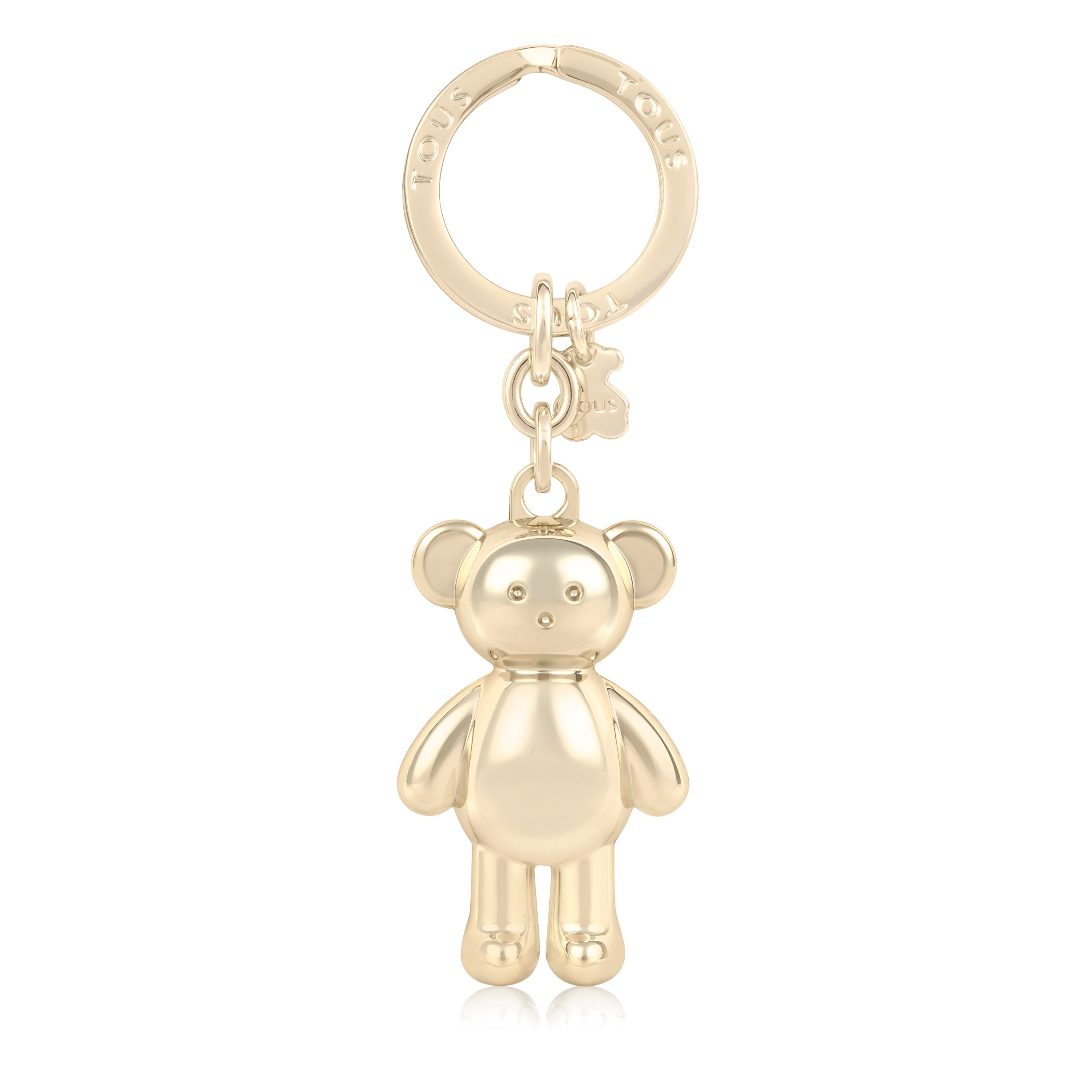 Gold colored Teddy Bear bear Key ring