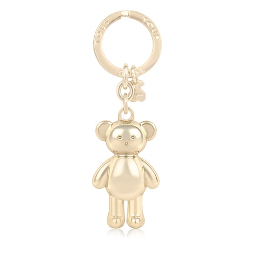 Gold colored Teddy Bear bear Key ring