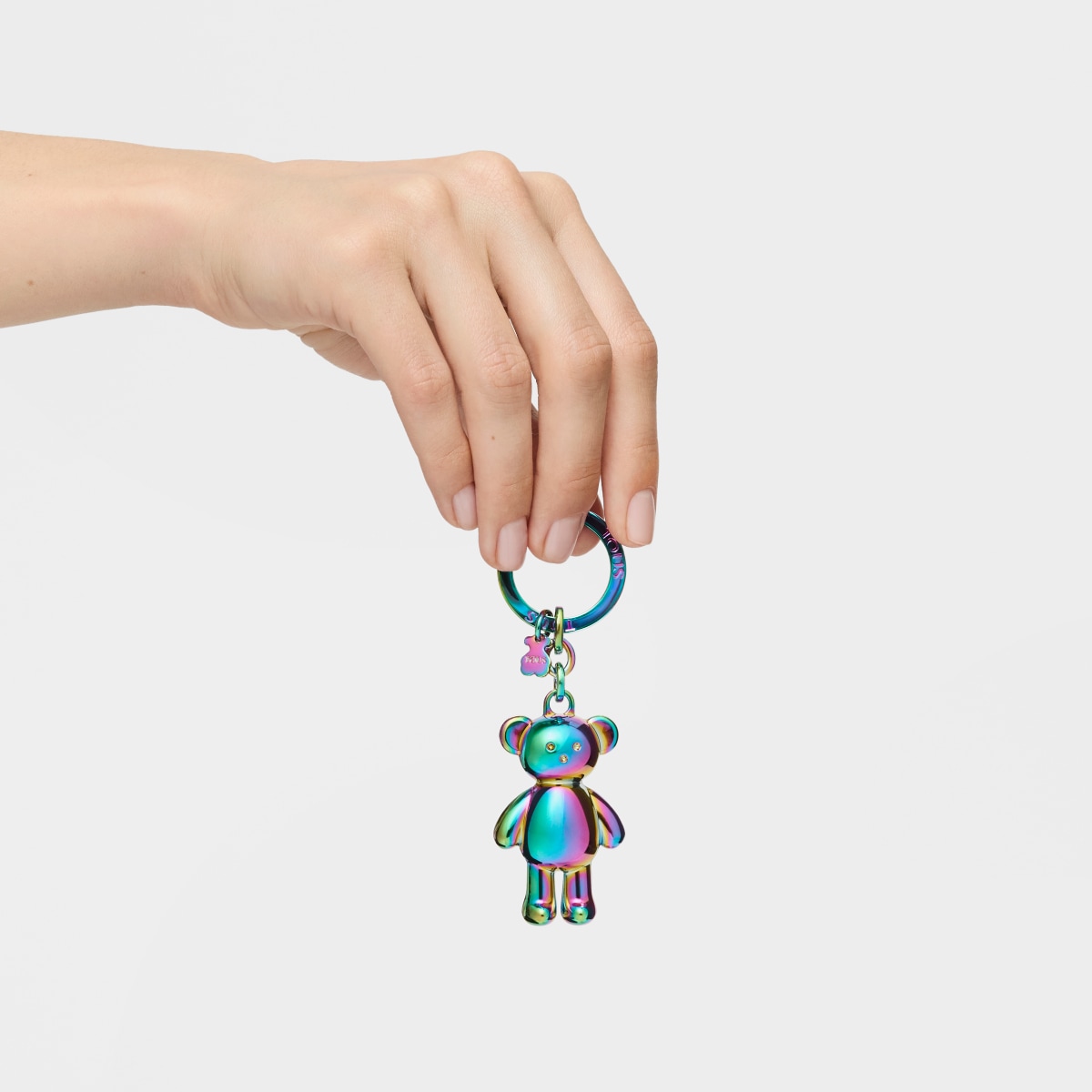 Iridescent Teddy Bear bear Key ring image number 3