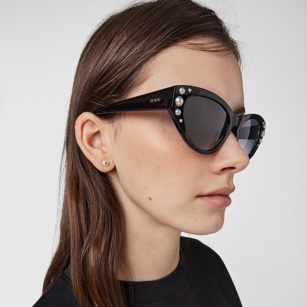 Gafas de sol Square Bear negro con brillantes image number 1