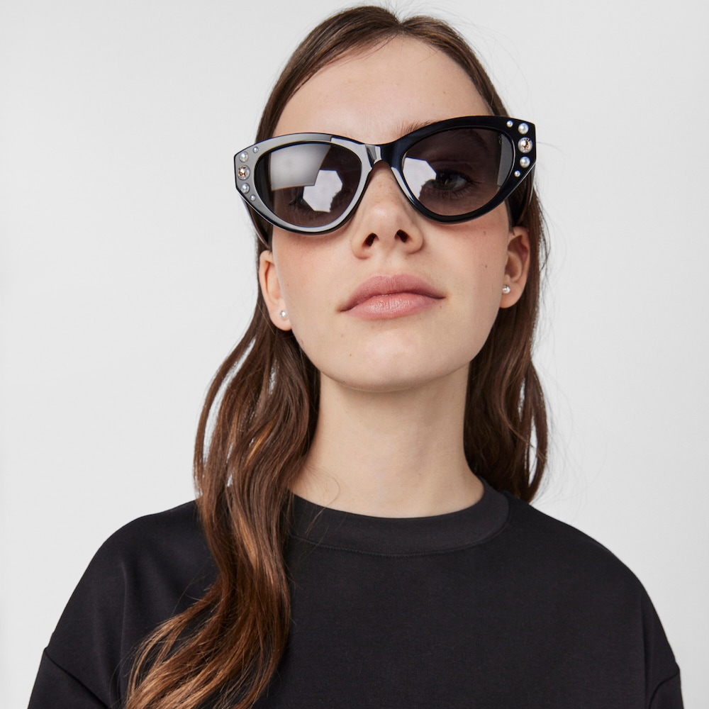Gafas de sol Square Bear negro con brillantes image number 2