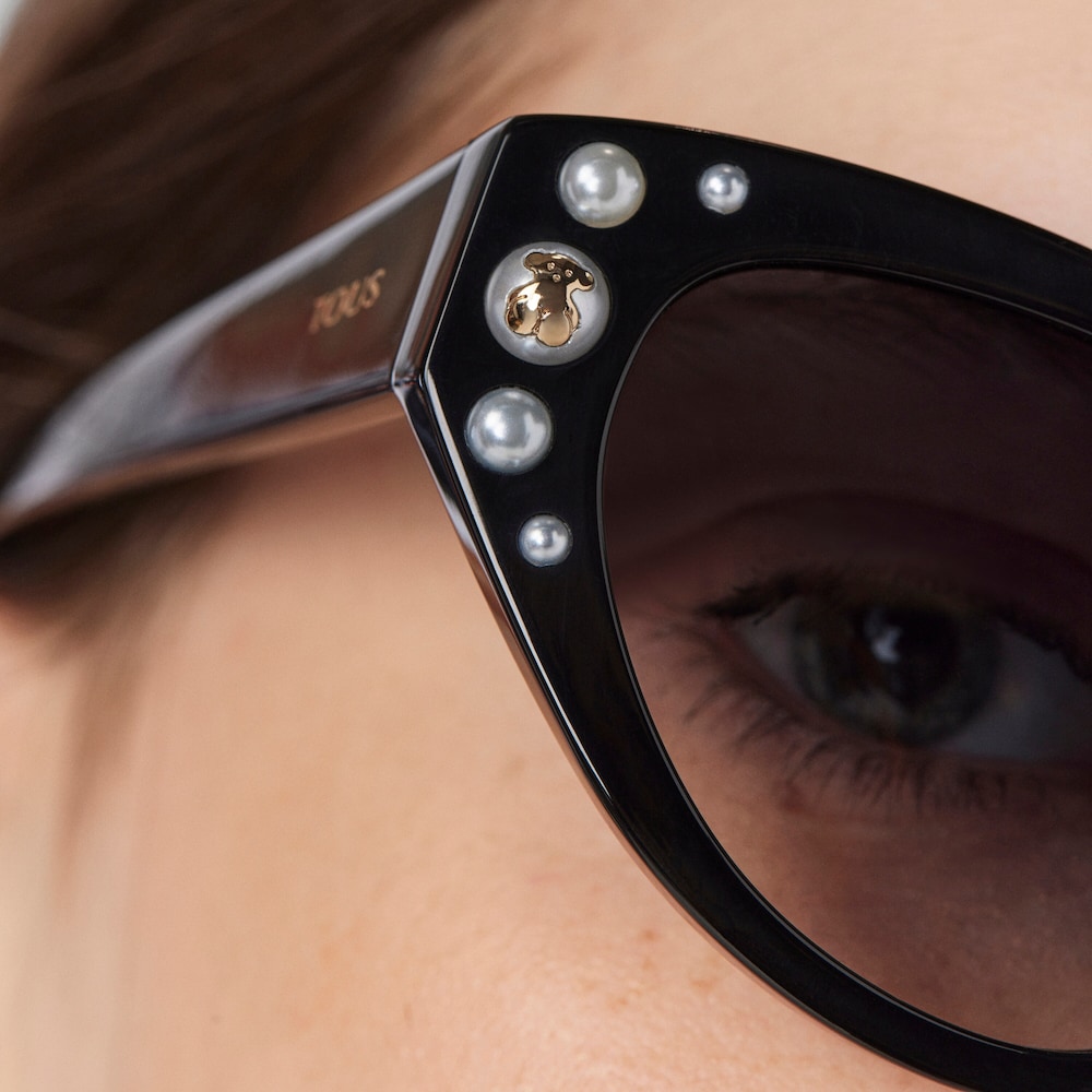 Gafas de sol Square Bear negro con brillantes image number 3