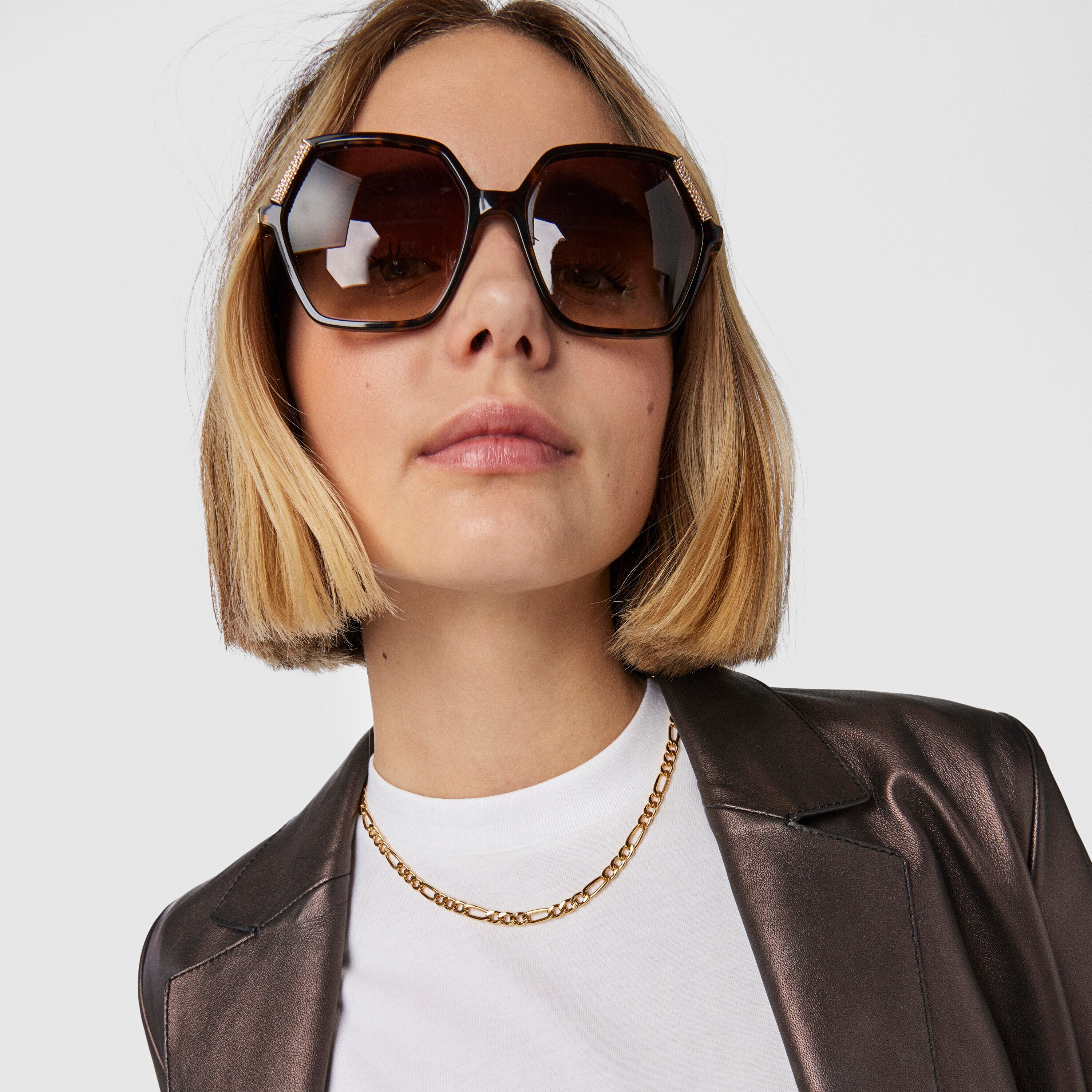 Square Bear Havana sunglasses in black