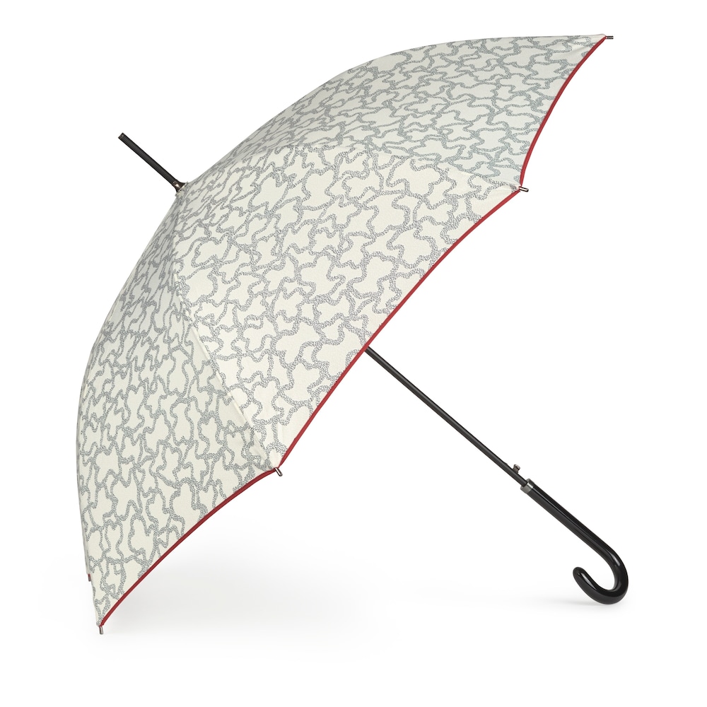 Paraguas grande Kaos Icon beige y negro