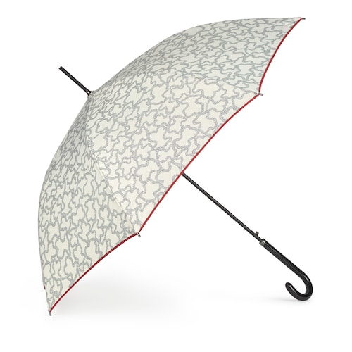 Guarda-chuva grande Kaos Icon bege e preto image number 0