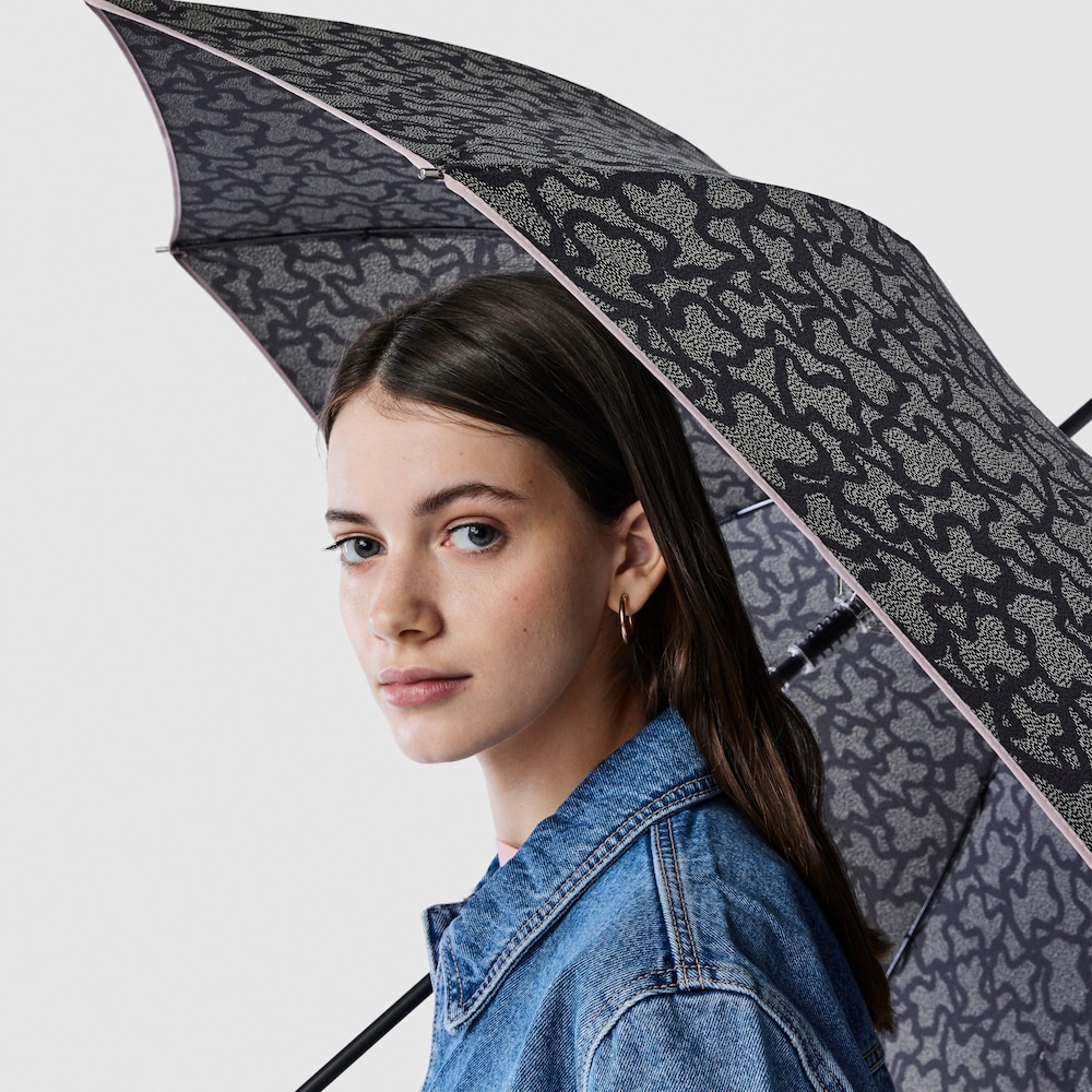 Guarda-chuva grande Kaos Icon nude e preto