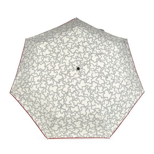 Paraguas plegable Kaos Icon beige y negro