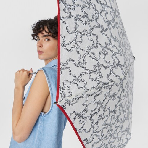 Paraguas plegable Kaos Icon beige y negro