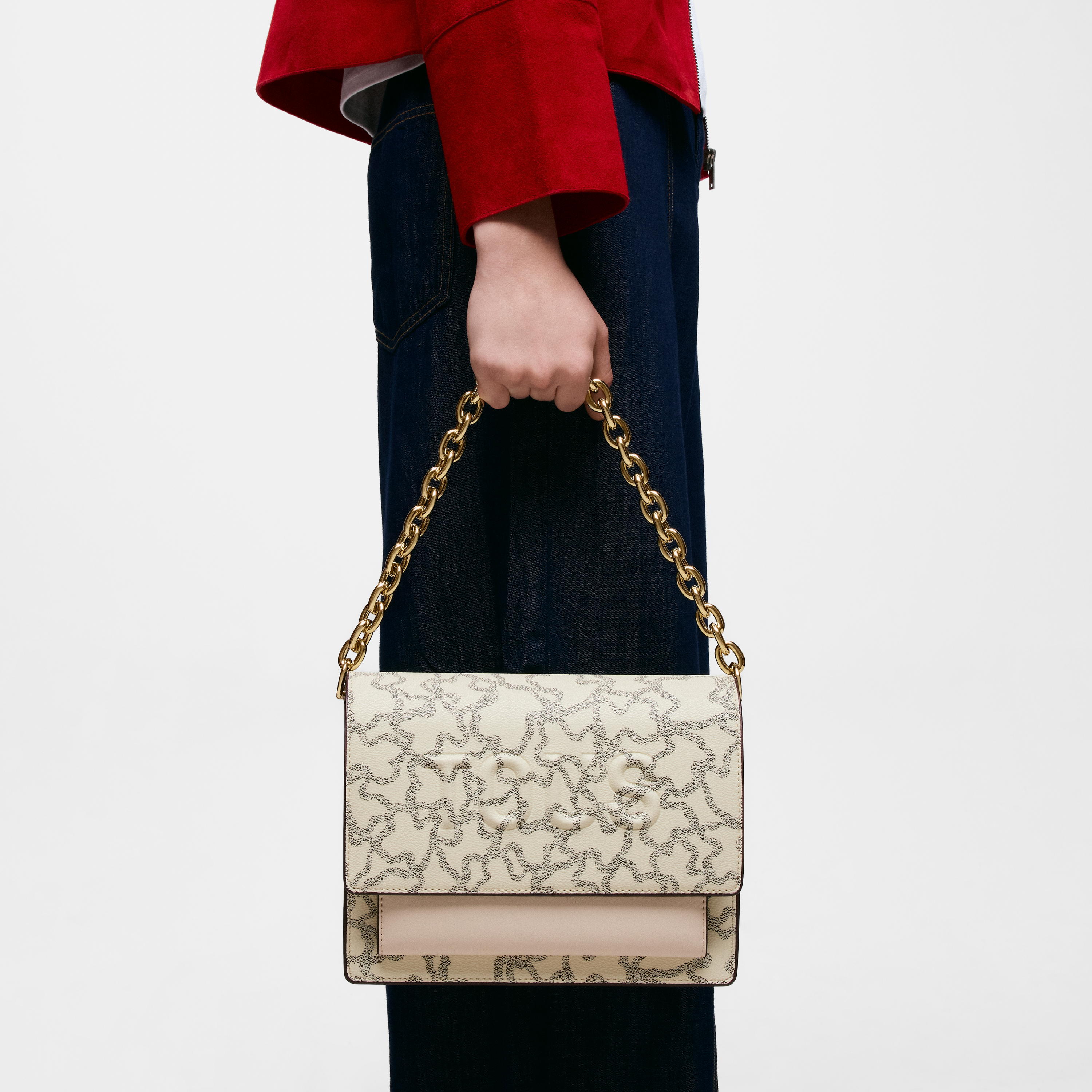 Medium beige Audree Chain Crossbody bag Kaos Icon