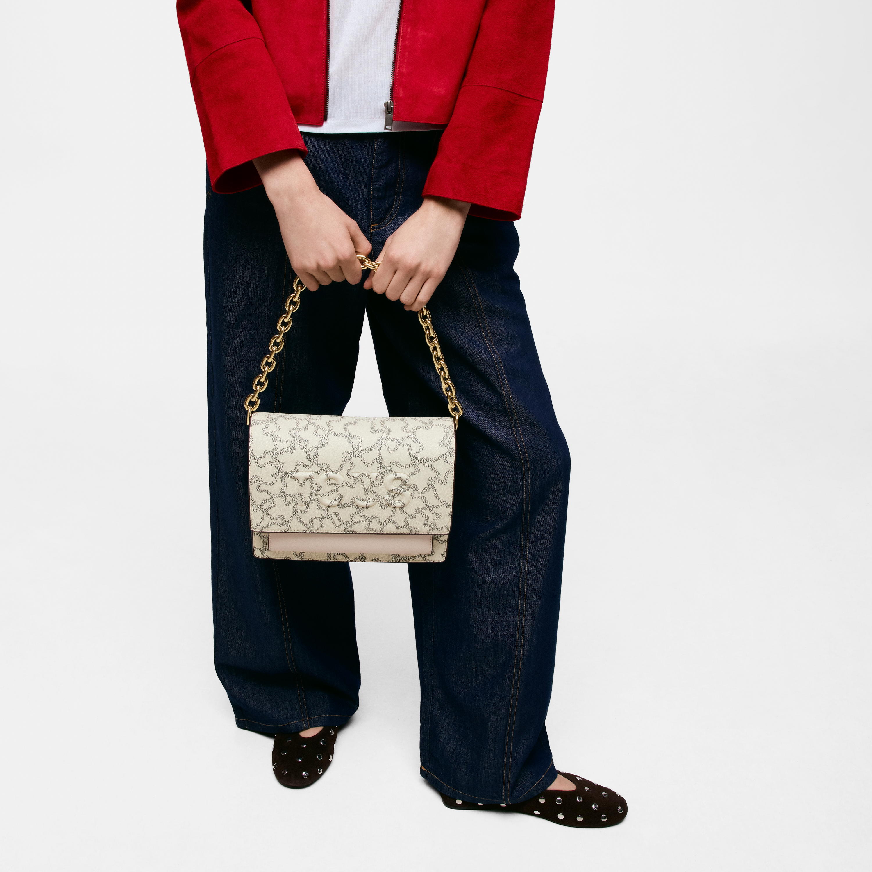 Medium beige Audree Chain Crossbody bag Kaos Icon