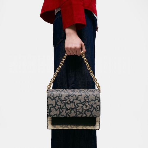 Medium black and beige Audree Chain Crossbody bag Kaos Icon