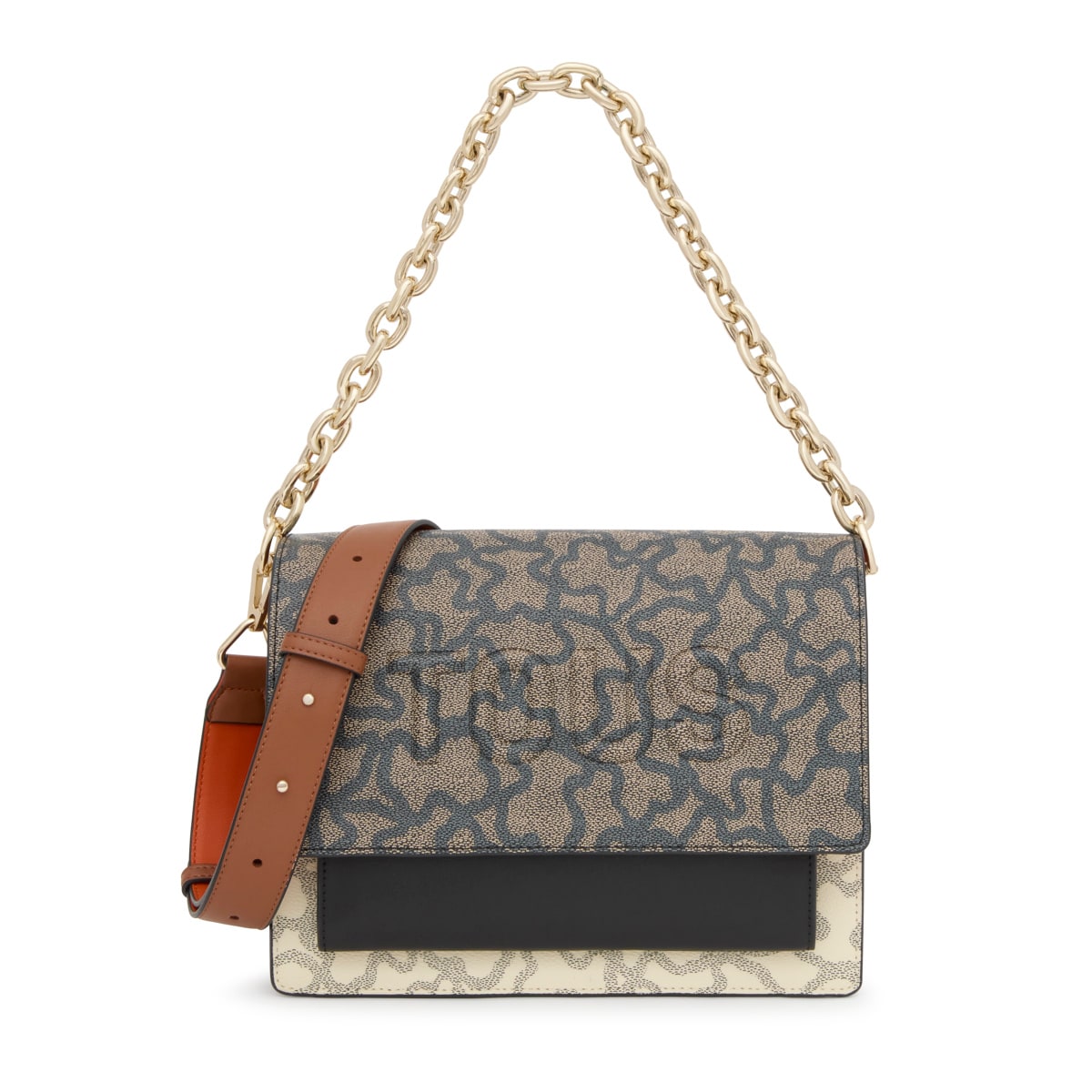 Medium black and beige Audree Chain Crossbody bag Kaos Icon